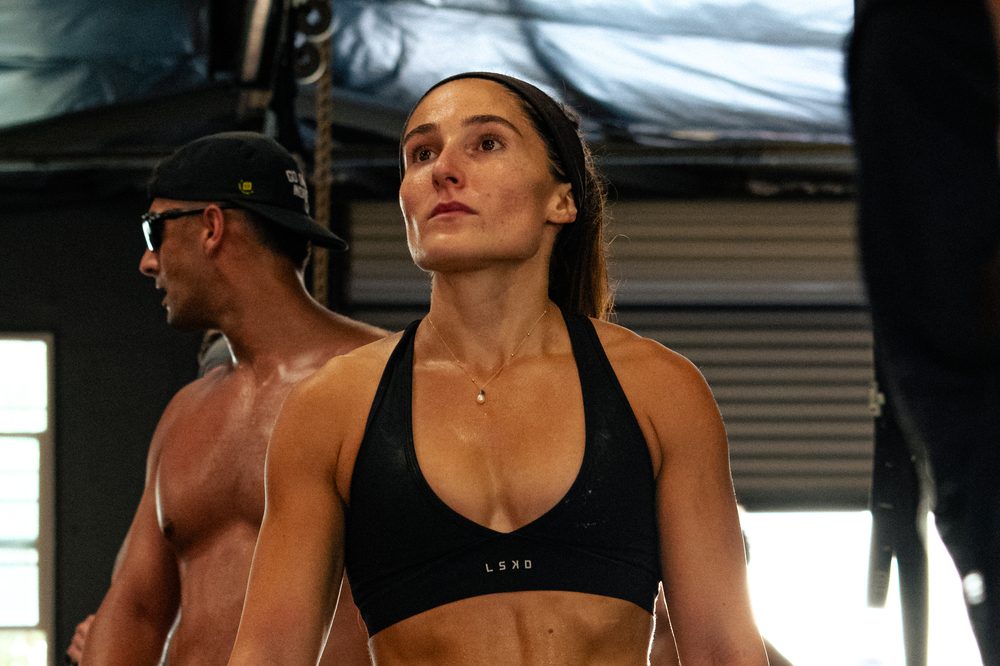 A focused Ganbatte athlete getting ready to train